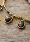 Boho Necklace, Labradorite, Rhinestone